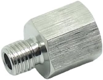2 Pcs 1/8" NPT Pipe Female x M8*1 Male Metric Gauge Adapter Stainless 304 - Image 2