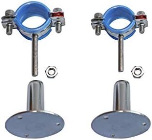 AKIHISA 2 Pcs 304 Stainless Steel Pipe Supports, Wall Mount Ceiling Mount Pipe - Image 4