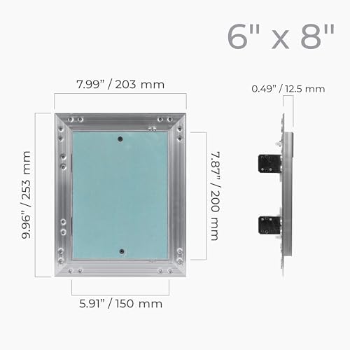 6" x 8" Drywall Access Panel – Aluminum Frame Gypsum Hatch Access Panel - Image 4