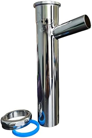 EZ-Fluid 1-1/2" X 8" Dishwasher Connection Branch Tailpiece w/Slip Joint Brass - Image 3