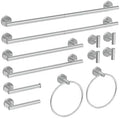 12 Pcs Chrome Bathroom Hardware Accessories Set SUS304 Stainless Steel by HOMEMYSTIQUE