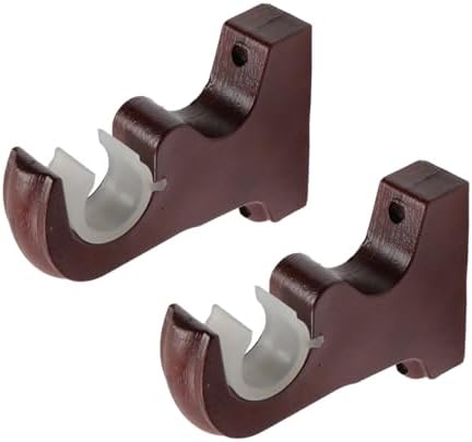 2Pcs Wooden Curtain Rod Brackets Drapery Rod Holder Wood Bracket by Nicerity