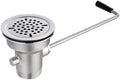 3-1/2" Commercial Sink Drain Valve Twist Handle Stainless Steel by Unknown