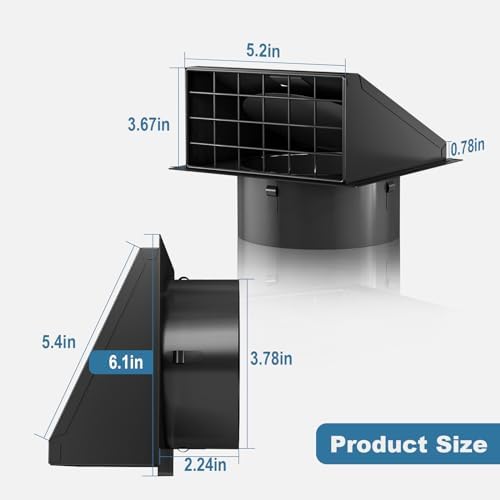 Hon&Guan 4 Inch Dryer Vent Cover Outside - Image 7