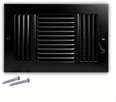 12x6 Inch Duct Opening Ceiling Register, 3-Way Steel Sidewall Air Vent Grille by Unknown