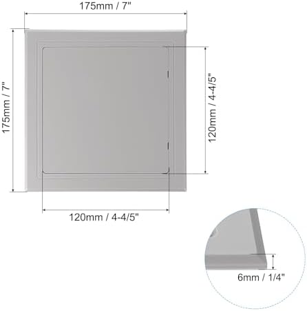 PATIKIL 5x5 inch Self-Adhesive Access Panel, ABS Plumbing Access Doors Easy - Image 2
