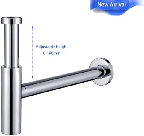 Bathroom Basin Sink Bottle Trap Waste Pipe 1-1/4 inch Slip Inlet Drain Tube Kit - Image 2