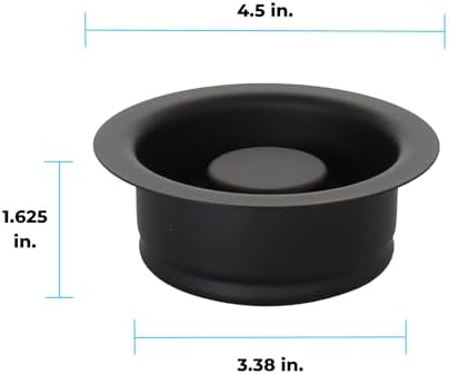 Mr. Scrappy Matte Black Universal Garbage Disposal Sink Flange and Stopper - Image 3