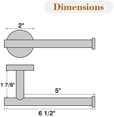 USHOWER Brushed Gold Toilet Paper Holder - Image 2