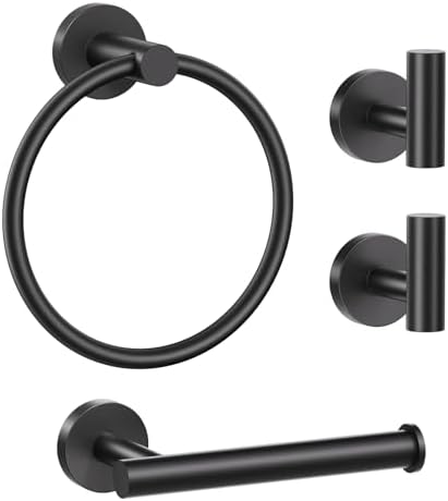 Lairuier Bathroom Hardware Set, 4-Piece Towel Bar Set Include Toilet Paper by LairuierBathroomHardwareSet