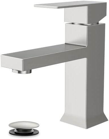 FORIOUS Bathroom Faucet 1 Hole Single Handle Vanity Faucet Brushed Nickel by FORIOUS