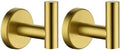 JQK Bathroom Towel Hook Brushed Gold, Brass Coat Robe Clothes Hook by Homeimprovement