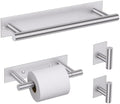 Lairuier Brushed Nickel Bathroom Hardware Set, Adhesive or Screw Wall Mount by LairuierBathroomHardwareSet