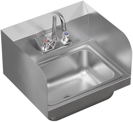 AmGood Stainless Steel Wall Mount Hand Sink | NSF | Commercial Hand Washing - Image 6