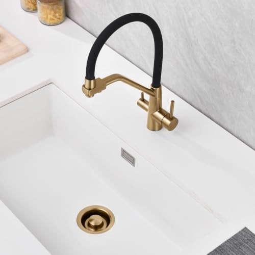 Champagne Bronze Kitchen Sink Garbage Disposal Flange and Stopper - Image 6