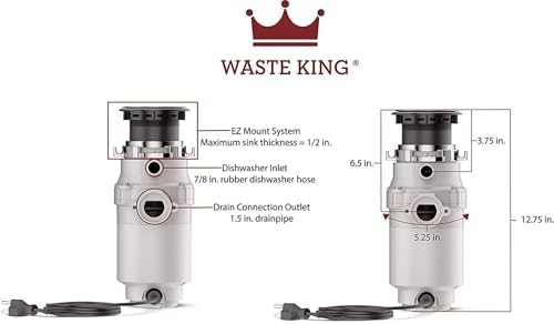 Waste King Garbage Disposal for Kitchen Sink - Image 3
