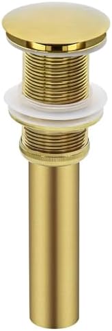 Bathroom Sink Drain Without Overflow, Pop Up Vessel Sink Drain, Brushed Gold by EnjoyYouLife