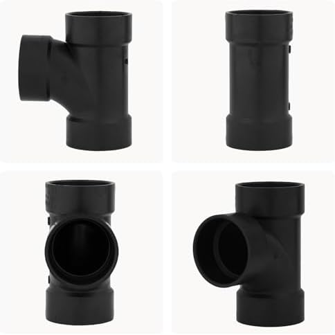 Lesso 3'' ABS Sanitary Tee | 3H x 3H x 3H DWV SANITARY TEE REDUCING - Image 2