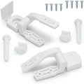 White Plastic Toilet Seat Hinge Replacement by Qualihome