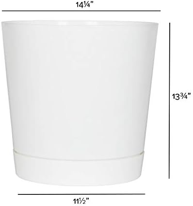Root & Vessel Majestic Full Depth Cylinder Pot, Glossy White - Image 3