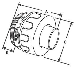 1-Inch Non-metallic Liquid Tight Straight Electrical Conduit Connector Fitting - Image 3