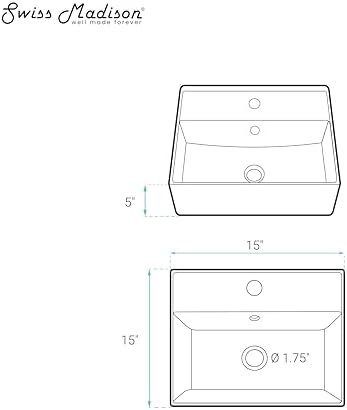 Claire 15" Compact Ceramic Wall Hung Sink in White - Image 7