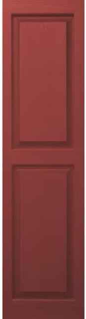Homeside Raised Panel Vinyl Shutter 1 Pair 14-1/2in. x 75in. 044 Cranberry - Image 3
