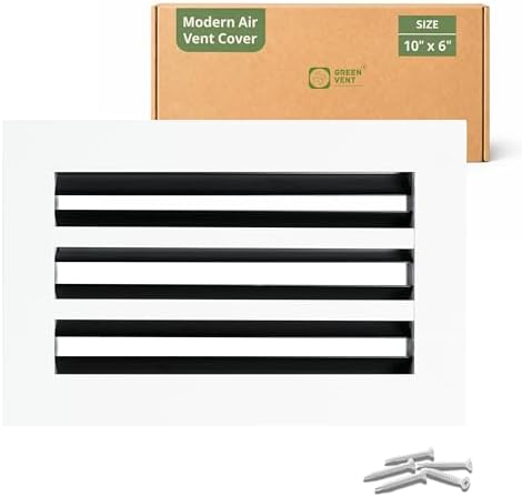 Modern Air Vent Cover 10x6 – Slim Design Aluminum Linear Slot Diffuser by GREENVENT