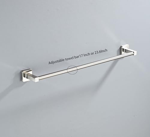 Brushed Nickel Bathroom Hardware Set 4 Pieces, Bathroom Accessories Set - Image 3
