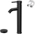 Matte Black Bathroom Faucet, Vessel Sink Faucet by Greenspring