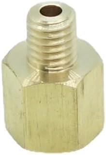 2 Pcs 1/8" NPT Pipe Female x M8 x1.25 Male Metric Gauge Adapter Brass Oil Fuel - Image 4