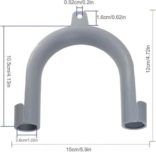 2Pcs PVC Washing Machine Drain Hose Holder Hook U-Shaped Drain Hose Clamp Fits - Image 2