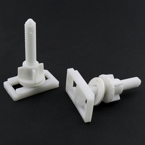 2 Sets Toilet Seat Screw Kit Rectangular Toilet Seat Hinge Bolt Screw Toilet - Image 2