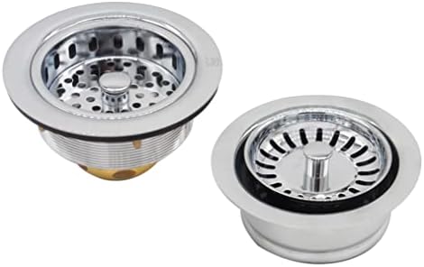 Westbrass CO2165S-26 COMBO PACK 3-1/2" Post Style Large Kitchen Sink Basket by Westbrass