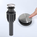 Bathroom Sink Drain Without Overflow, ARCORA Brushed Nickel Pop Up Drain by ARCORA