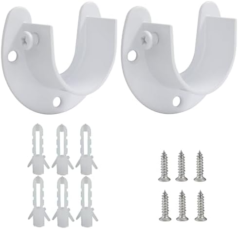 Closet Rod Bracket, 2 Pack, U Shaped, 1-1/4 Inch by Unknown