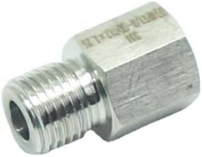 1 Piece 1/8" NPT Pipe Female x M12 x1.25 Male Metric Gauge Adapter Stainless 304 by CDQBWKJGFJ