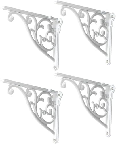 Shelf Brackets 6 Inch 4 Pack Heavy Duty White Wall Bracket Victorian Kitchen by khtumeware