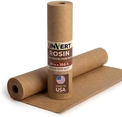 Brown Rosin Floor Protection Paper Roll 36 Inch x 166 Feet Heavy Duty Builder by UNVERT