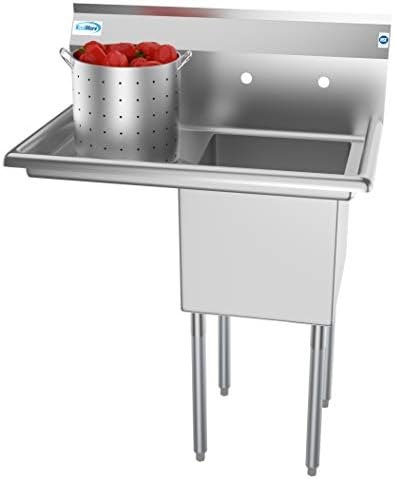 KoolMore 1 Compartment Stainless Steel NSF Commercial Kitchen Prep & Utility by KoolMore