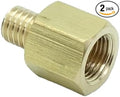 2 Pcs 1/8" NPT Pipe Female x M8 x1.25 Male Metric Gauge Adapter Brass Oil Fuel by CDQBWKJGFJ