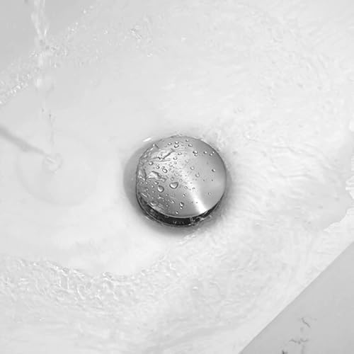 RANDOM Brushed Nickel Pop Up Sink Drain Stopper - Image 7