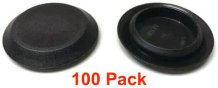 1" Inch Black Plastic Flush Mount Hole Plug - Image 3