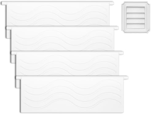 4-Pack White Dryer Vent Cover Replacement, Exterior Exhaust Vent Flaps by AdventureBuiltHomePerfected