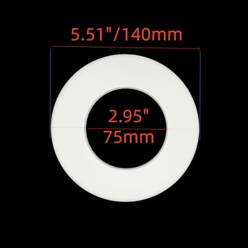 3Pcs Wall Split Flange, ABS Round White - Image 2