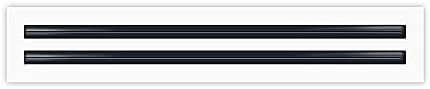 BUILDMART - 24" Linear Slot Diffuser - Double Slot - White Decorative Air Vent by TexasBuildmart