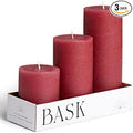 BASK Mottled Pillar Candles by BaskCandles