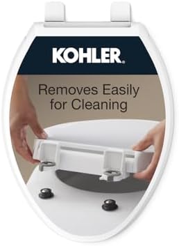 KOHLER 4636-RL-0 Cachet ReadyLatch Elongated Toilet Seat Slow Close, Soft Close by Unknown