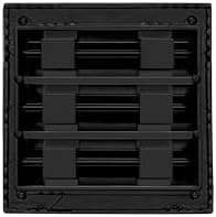 BUILDMART - 6x6 Modern AC Vent Cover - Decorative Black Aluminum Air Vent - - Image 2