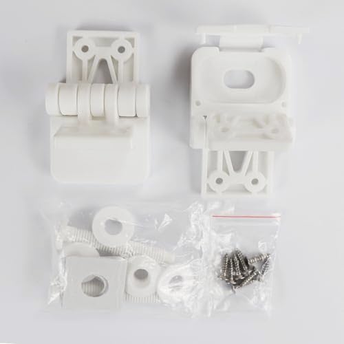 Toilet Seat Hinges Replacement Parts – White Plastic Hinge Set - Image 6